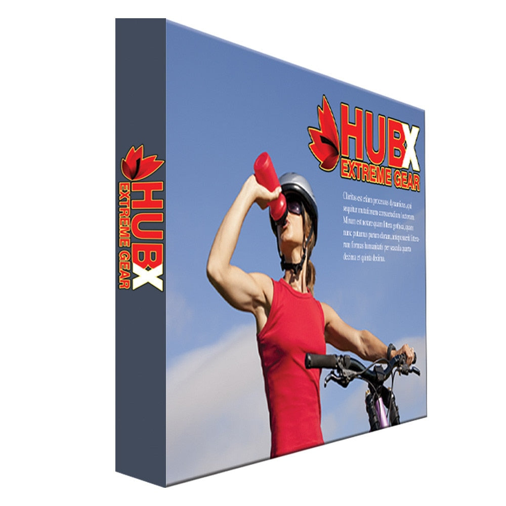 10w X 8h. iFoxx Step & Repeat Back Drop Large Straight Single-Sided Graphic Package With End Caps
