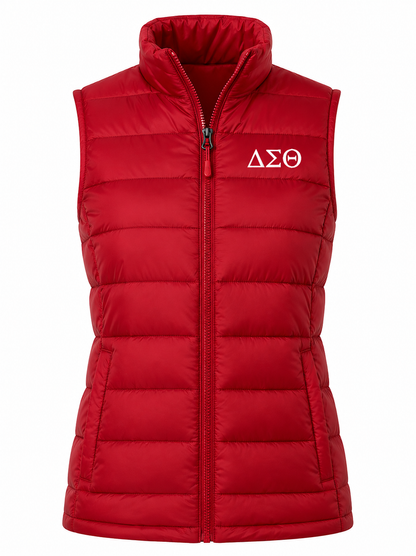 Embroidered Delta Sigma Theta Bubble Vest (Red or White)