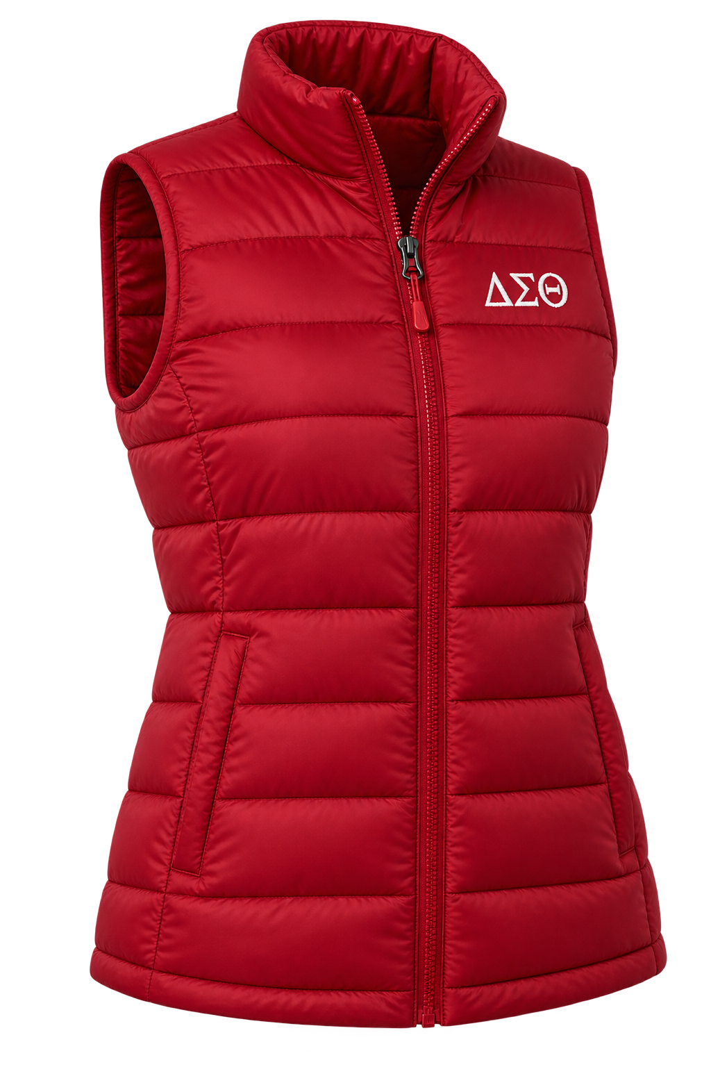 Embroidered Delta Sigma Theta Bubble Vest (Red or White)