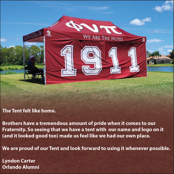 20' Custom Canopy - with Double-Sided Backwall, Double-Sided Half Sidewalls and Free Wheeled Case