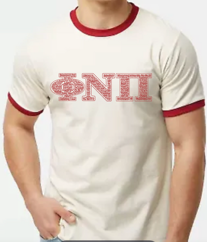 Phi Nu Pi Founders Ringer Tee