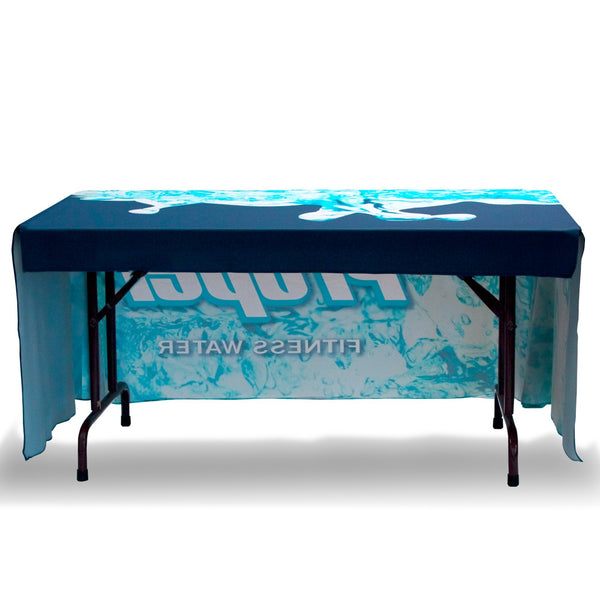 4ft Foxx Standard Table Throw Full Color 3-sided with Dye Sub Print, Table Cover, WSDisplays - ifoxx displays