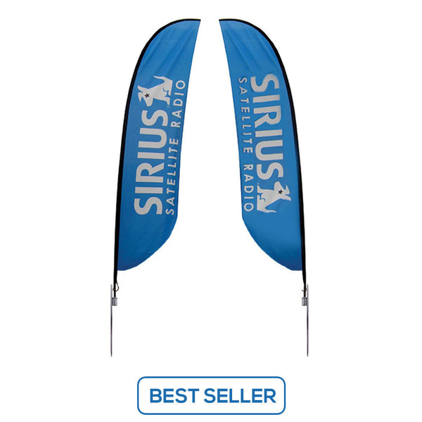 Small to Extra Large Feather Flag - Spike-Base Doulbe-Sided Graphic Package, Flags, WSDisplays - ifoxx displays